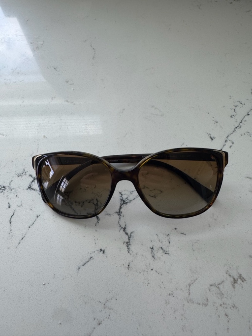 Prada Womens Tortoiseshell Sunglasses - Brown Lenses